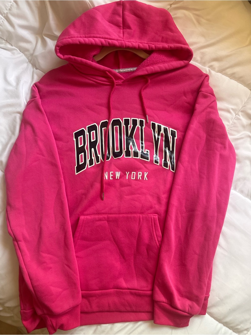 Hot Pink "BROOKLYN New York" Pullover Hoodie
